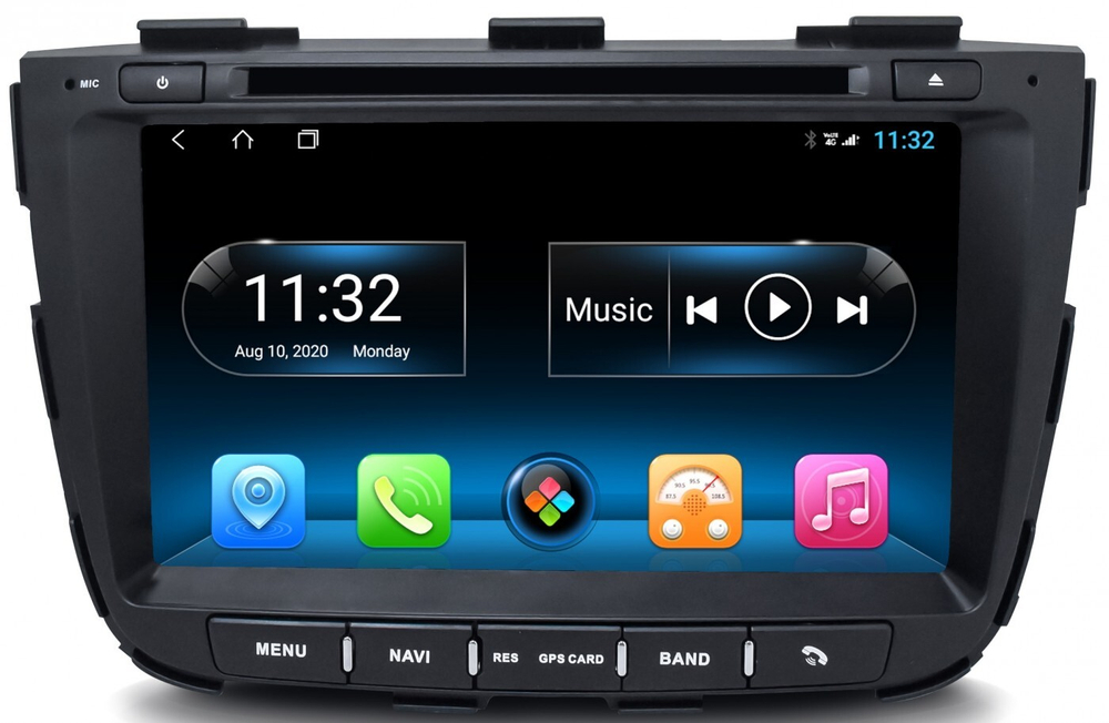 Магнитола для KIA Sorento 2 XM 2012-2020 c экраном климата снизу - Carmedia KR-8169-S10 Android 10, ТОП Процессор, 4/64ГБ, SIM-слот