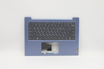 Верхняя панель с клавиатурой (топкейс) для ноутбука Lenovo IdeaPad 1-14ADA05 82GW раскладка - русская, без подсветки, голубой (5CB0Z56781), оригинал