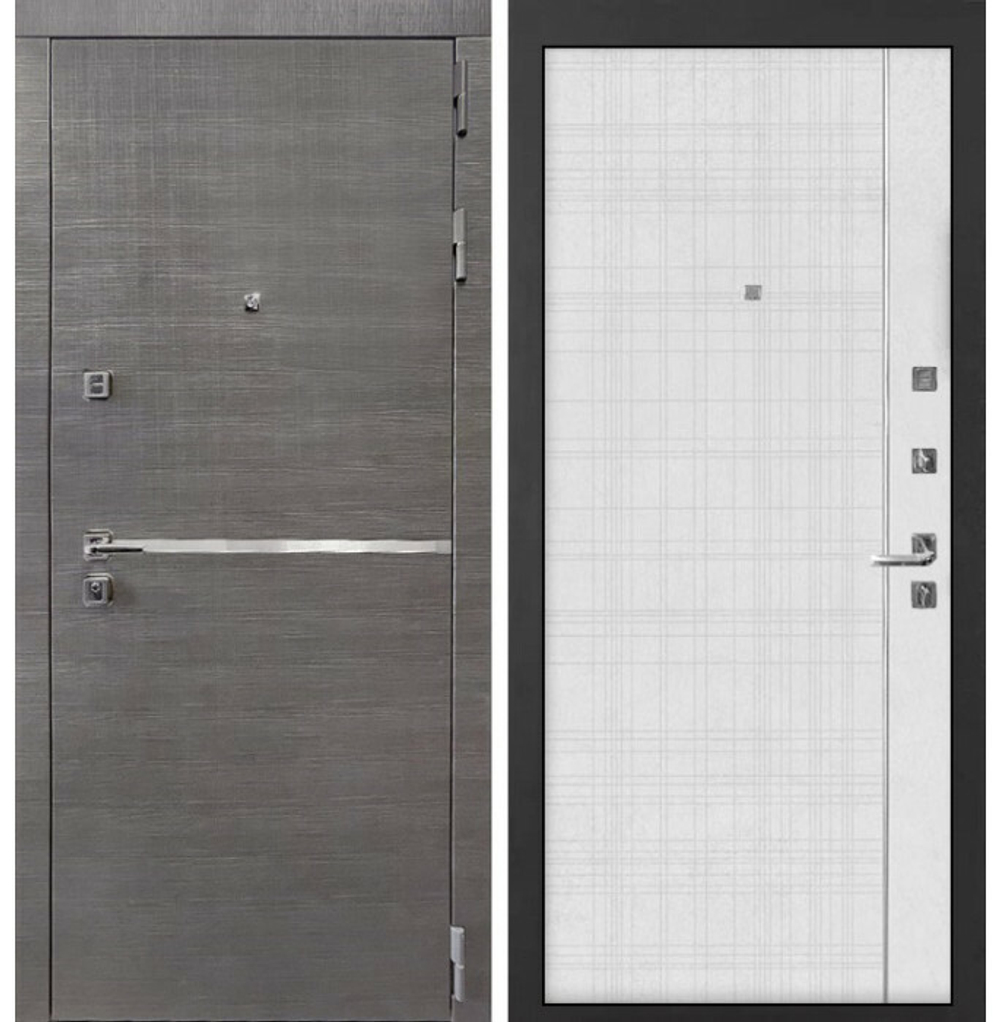Входная дверь в квартиру Интекрон Вектор В-07 Лофт белый