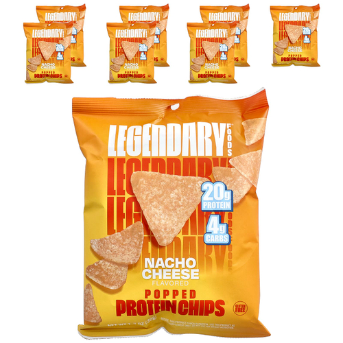 Legendary Foods, протеиновые чипсы, начос с сыром, 7 пакетиков по 36 г (1,3 унции)