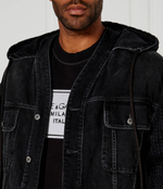 Джинсовая куртка DIAG BORO OFF-WHITE - черный(OMYE095F 24DEN001)