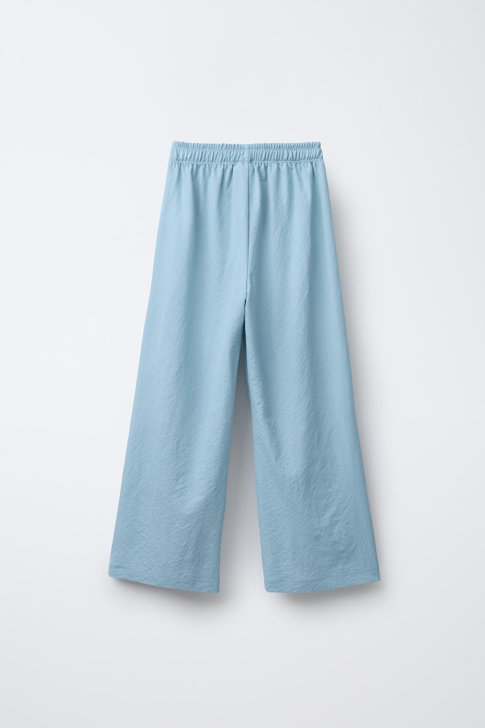 ZARA БРЮКИ СВОБОДНОГО КРОЯ С ШИРОКИМИ ШТАНИНАМИ, ГОЛУБОЙ