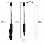 Ручка шариковая BRAUBERG "BP-GT", ЧЕРНАЯ, корпус прозрачный, евронаконечник 0,7 мм, линия письма 0,35 мм, 144006