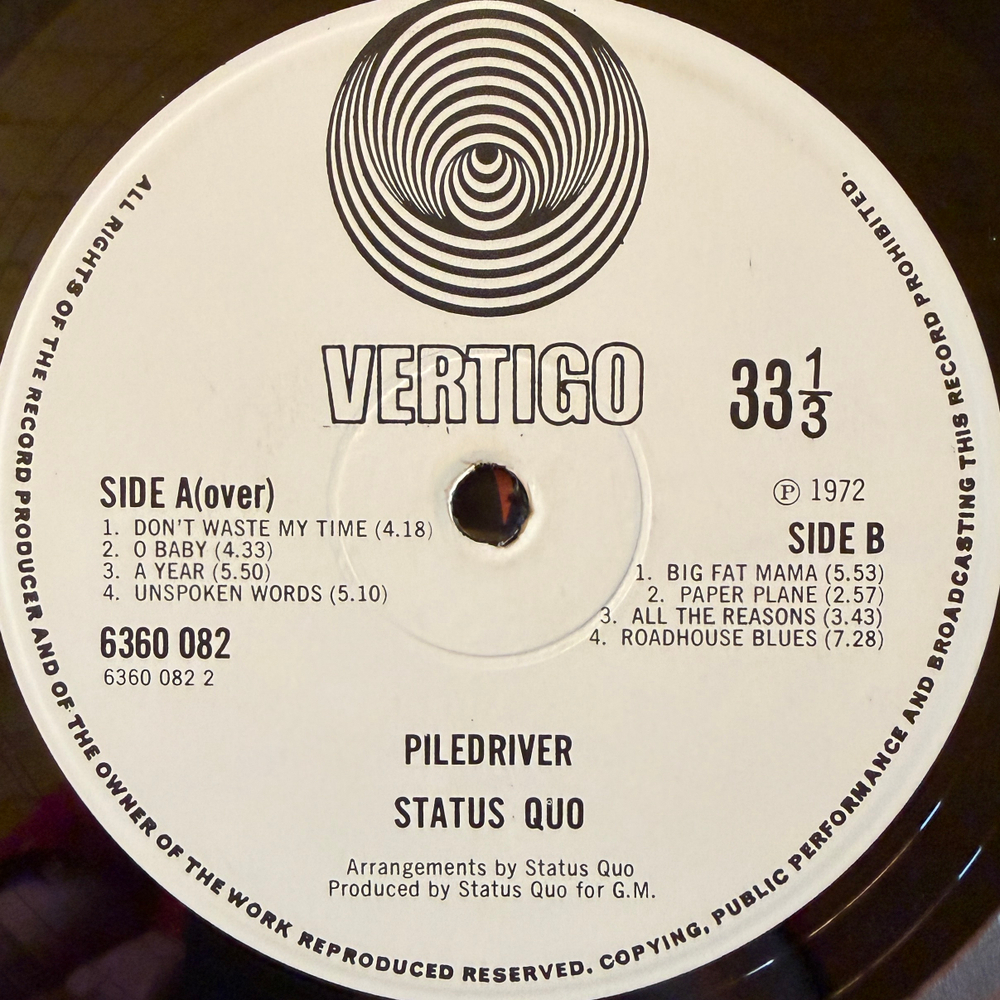 Status Quo ‎– Piledriver (Англия 1972г.) Т