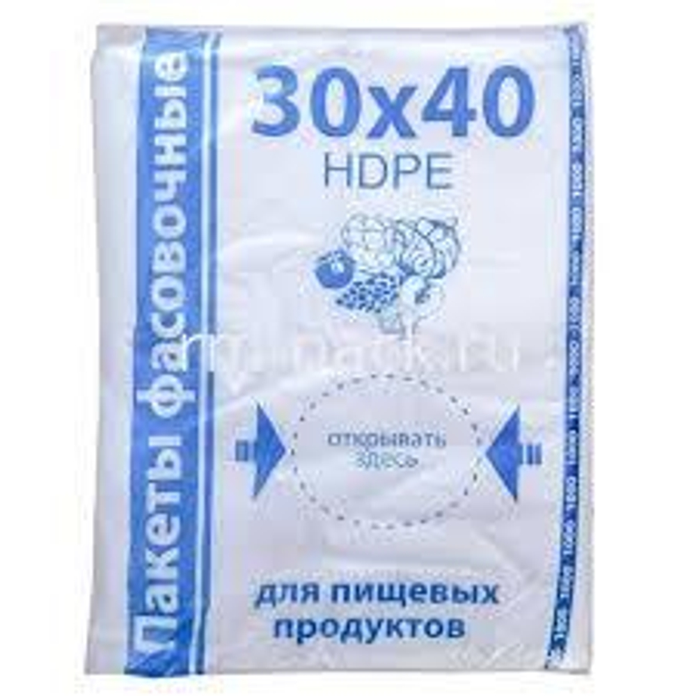 Мешок ПНД 30*40 10мкм 0,9кг БОБ синяя
