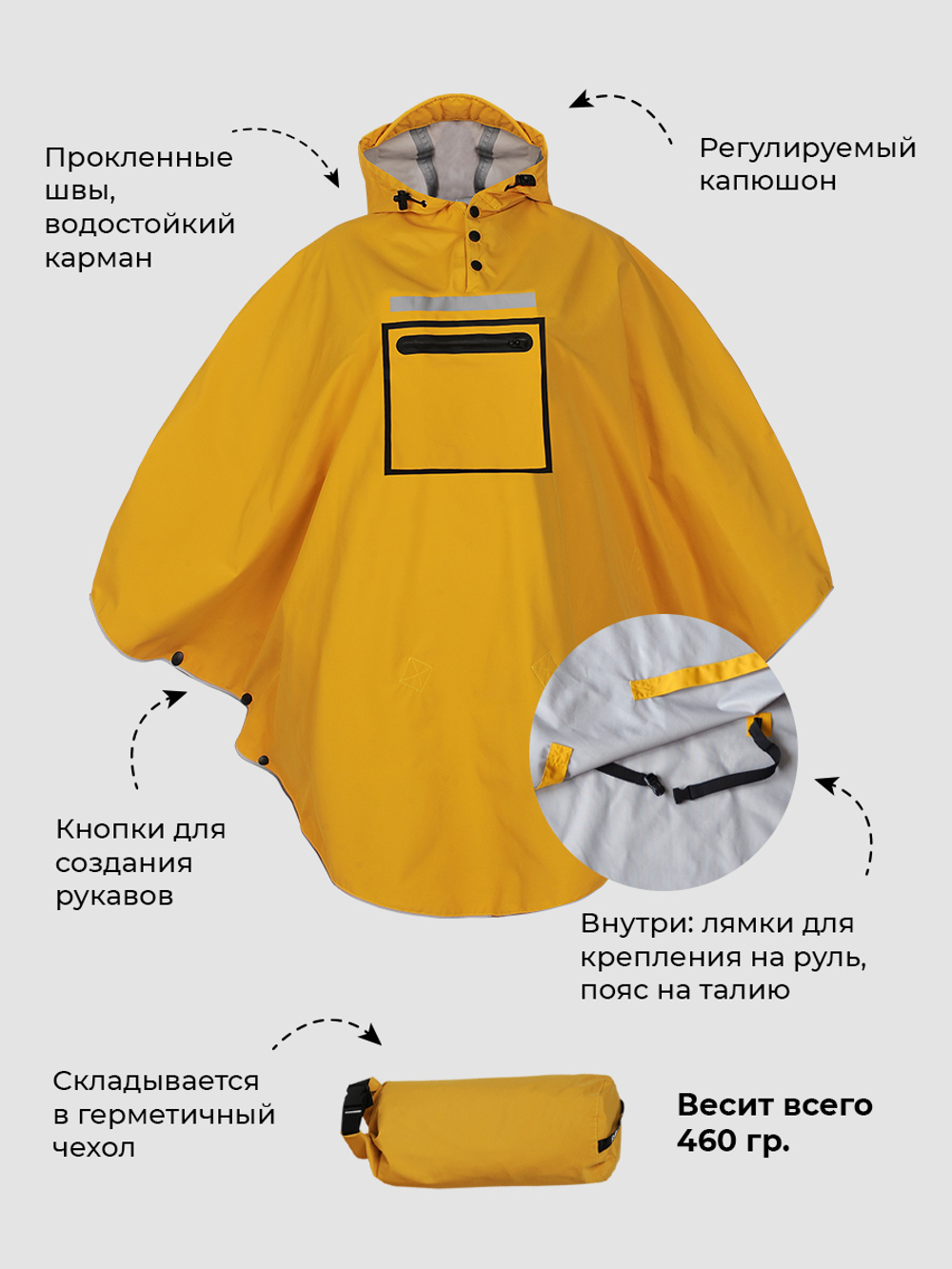 Дождевик-пончо желтый Gamp Sunny