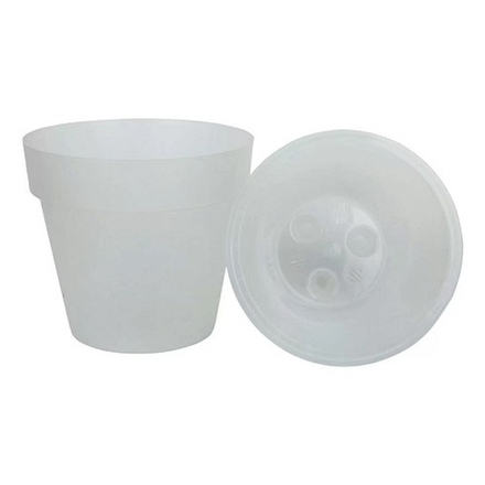 Горшок для цветов "Протея" 2,3 л прозрачный (с дренажной вставкой)