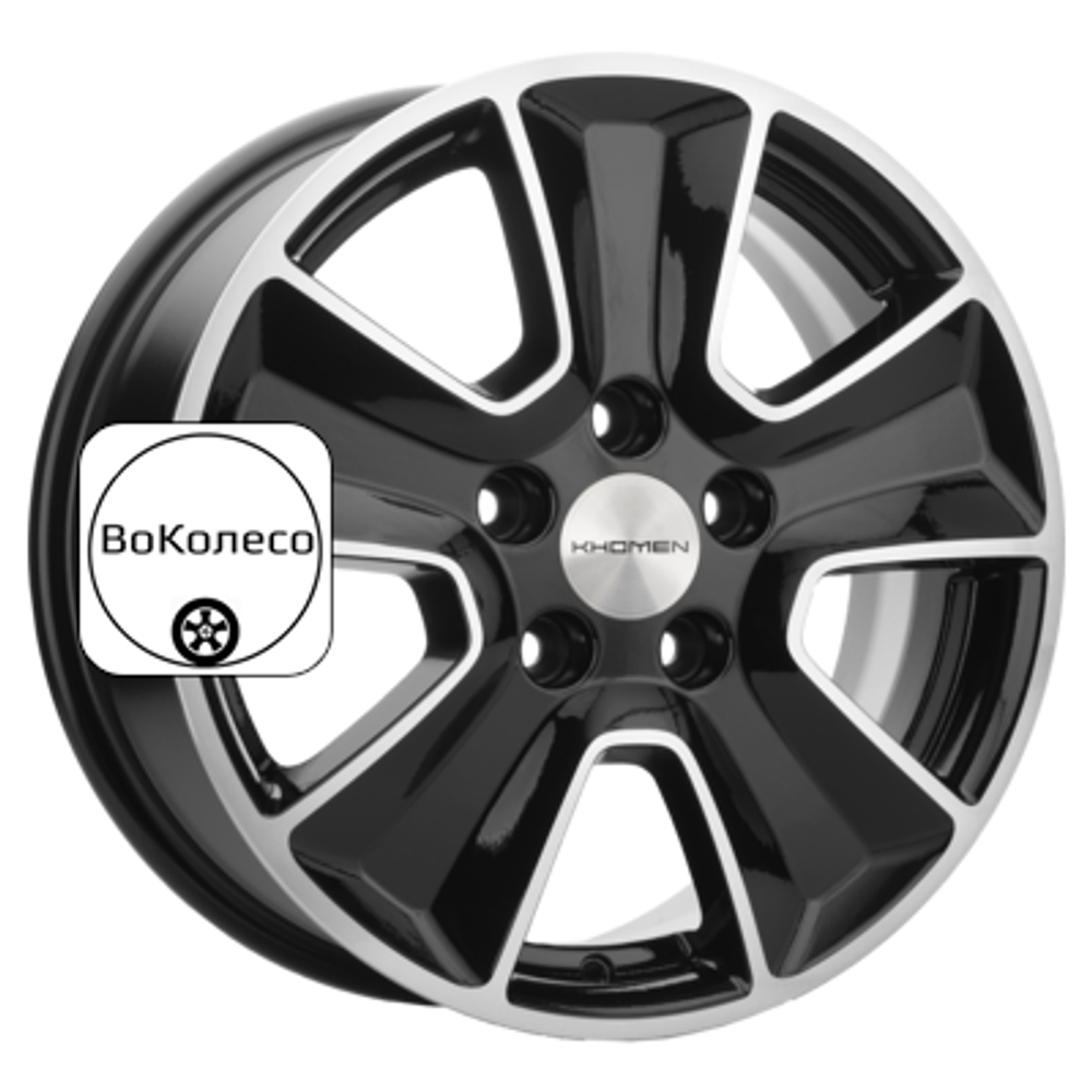 6,5x16/5x114,3 ET46 D67,1 KHW1601 (Mitsubishi) Black-FP Khomen Wheels
