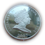 О-ва Кука 10 долларов 2007 Бразилия Статуя Христа-Искупителя Мировые памятники 3D СЕРЕБРО