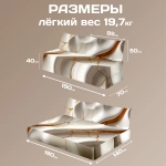Бескаркасный диван кровать раскладной "Белый мрамор"