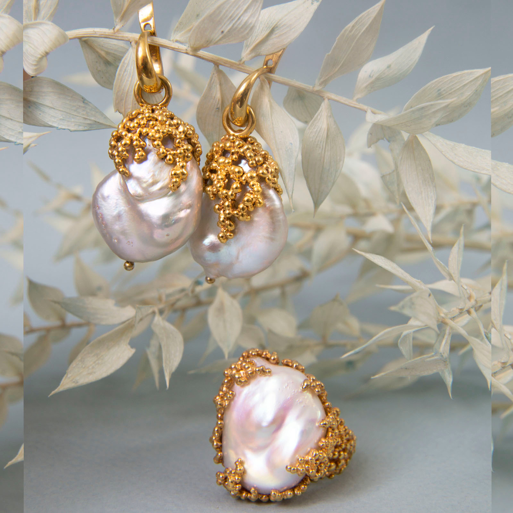 Серьги с Барочными Жемчужинами