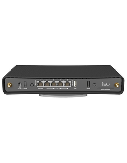 MikroTik hAP ac3 with 4-core 716 MHz CPU, 256MB RAM, 5 x Gigabit LAN (PoE-out on port#5), two wireless interfaces (built-in 2.4Ghz 802.11b/g/n two chain, built-in 5Ghz 802.11ac two chain), 3dBi 2.4GHz