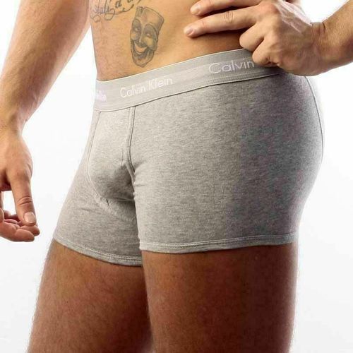 Мужские трусы хипсы серые с серой резинкой Calvin Klein 365 Grey Boxer