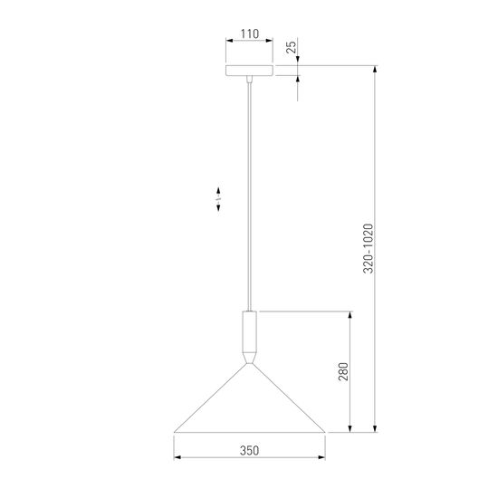 50024/1 / подвесной светильник / серый