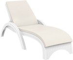 Шезлонг пластиковый с матрасом Siesta Contract GS 1009 (Fiji), белый, слоновая кость