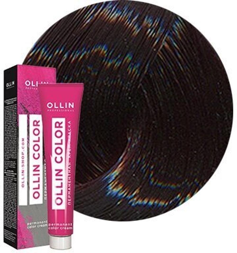 OLLIN COLOR 2/22 черный фиолетовый 60мл Перманентная крем-краска для волос