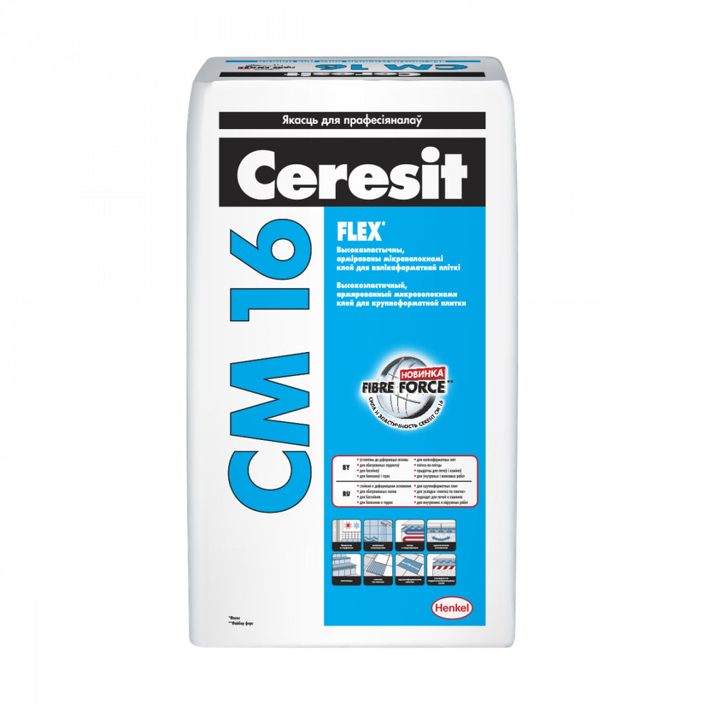 Клей для плитки Ceresit CM 16 Высокоэластичный 25 кг