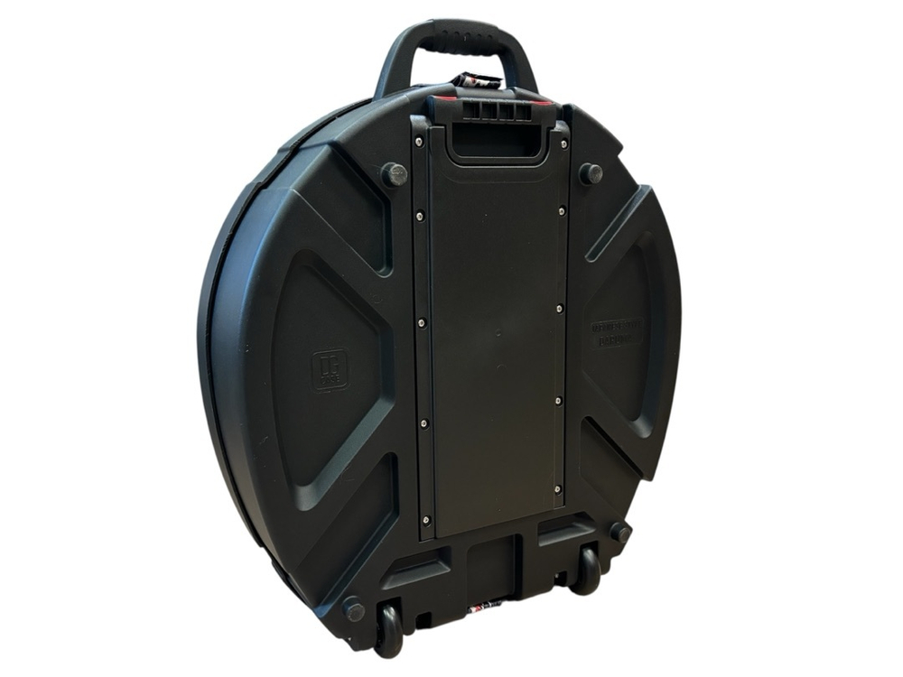 Кейс кофр ЧЕРНЫЙ для барабанных тарелок до 22" на колесах и с выдвижной ручкой DGCASE DARUMA 22-01А