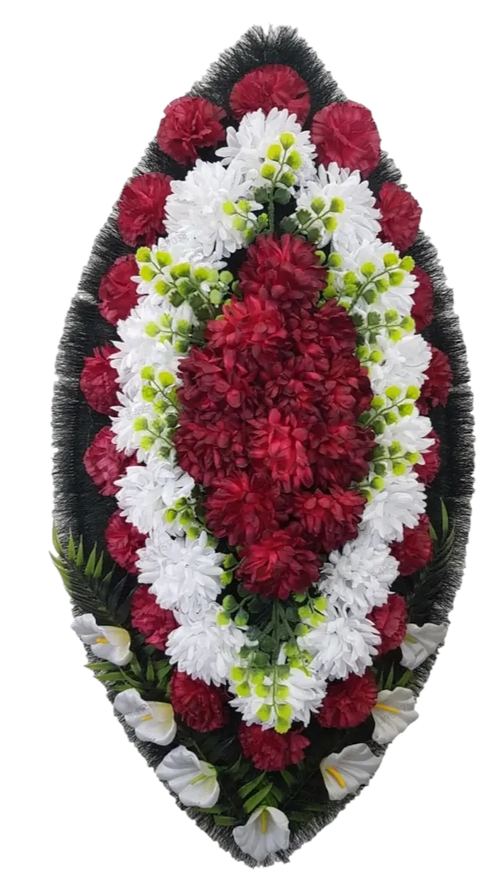 Похоронный венок из искусственных цветов «Классика №27» (90 см)