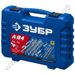 ЗУБР А-94, 94 предм., (1/2″ + 1/4″), универсальный набор инструмента, Профессионал (27635-H94)