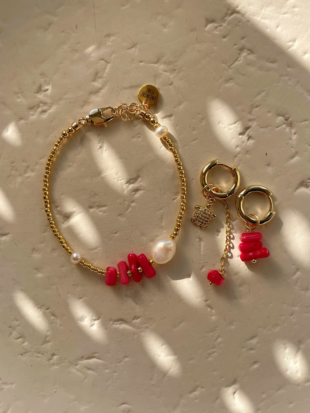 Серьги Риф с кораллом