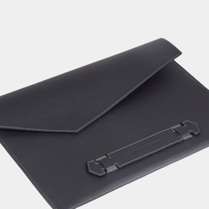 Чехол для MacBook Pro 13-14' из кожи теленка, черного цвета