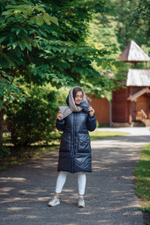 Куртка женская зимняя 22600 (синий/какао)