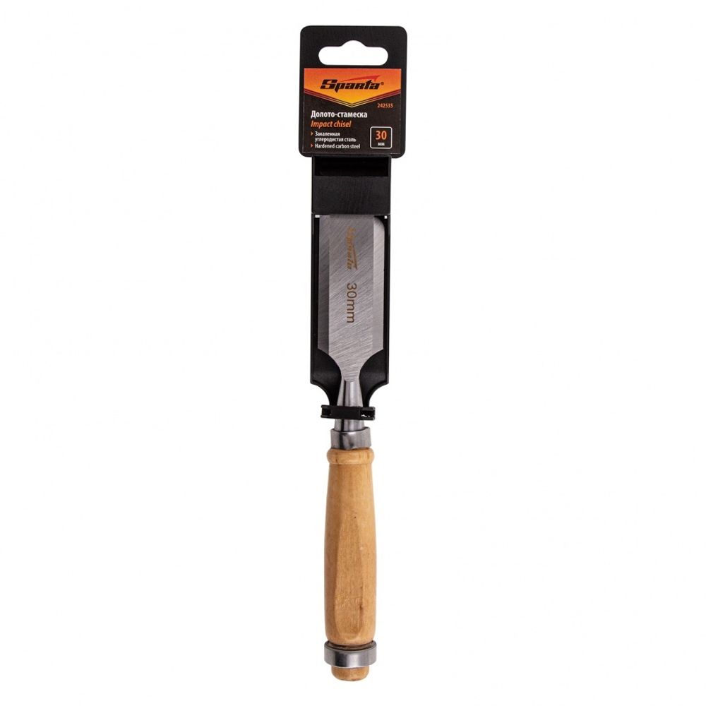 Долото-стамеска 30мм, деревянная рукоятка  Sparta 242535