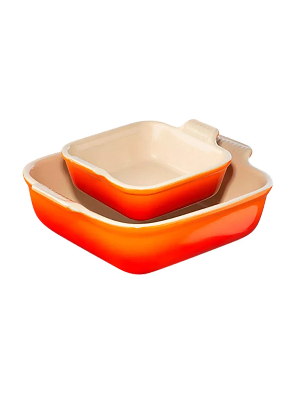 Le Creuset - Набор квадратных форм 20+13 см для выпечки на огне. / артикул   79094000900080  / GTIN 843251176731