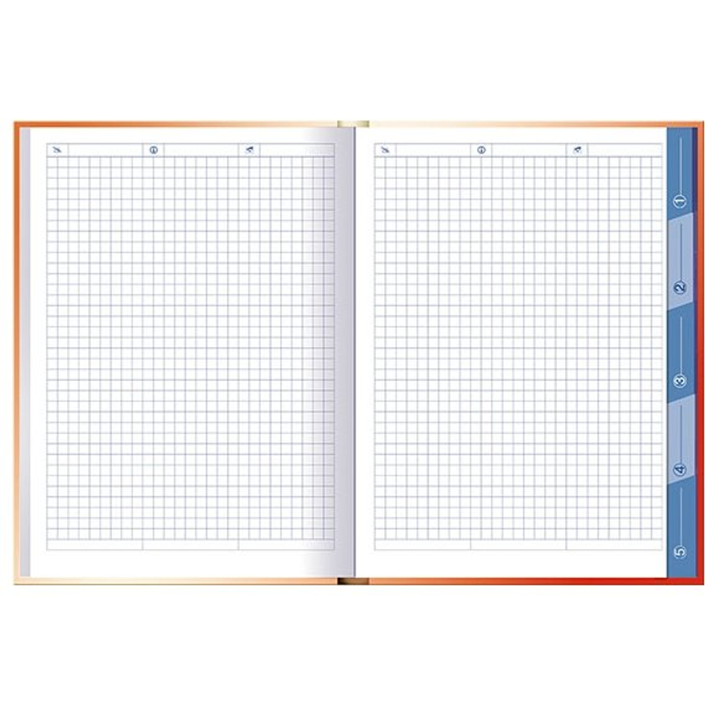 Тетрадь 128л., А5, клетка, Апплика "Венеция", обложка интегральная, мат. ламин., УФ лак, высечка 5 разделов, два цвета