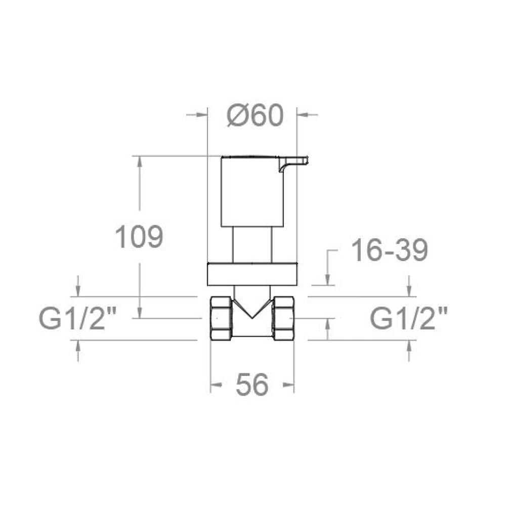 Кран встраиваемый 1/2 BLAUTHERM 9407021/2X1NC никель