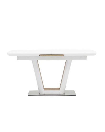 Стол обеденный Atlant раскладной 160-200*90 глянцевый белый