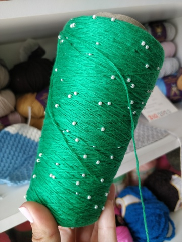 Бирюза, арт. 2, хлопок с бисером