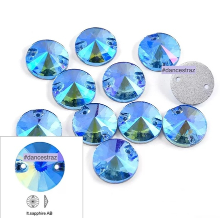 Стразы пришивные, Rivoli, Light Sapphire AB, A3-P46, 18mm, (20 ea/pkg), (F2)