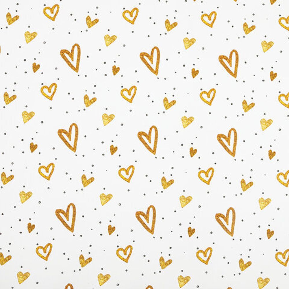 Бумага упаковочная "Love Story", 70x100 см, 10 дизайнов ассорти, ЗОЛОТАЯ СКАЗКА, 591916, 1шт