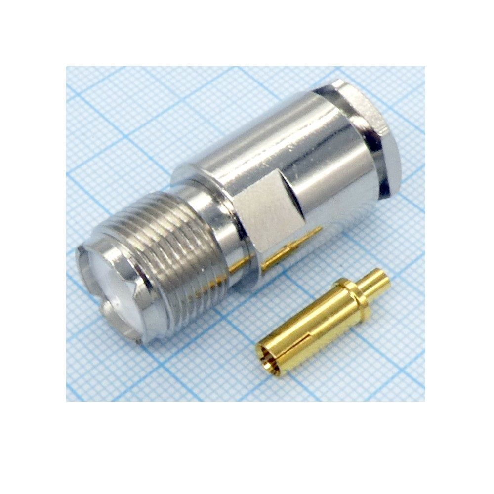 Разъем ВЧ пайка на кабель RG-213 / PL(UHF) гнездо RG 8х