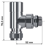 Набор термостатический трехосевой Royal Thermo Design Pro 15мм М30х1,5 (Хром)
