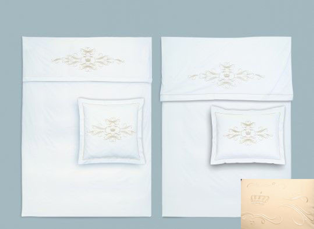 Пододеяльник 200х220 Christian Fischbacher Luxury Nights Crown 709 бежевый Швейцария