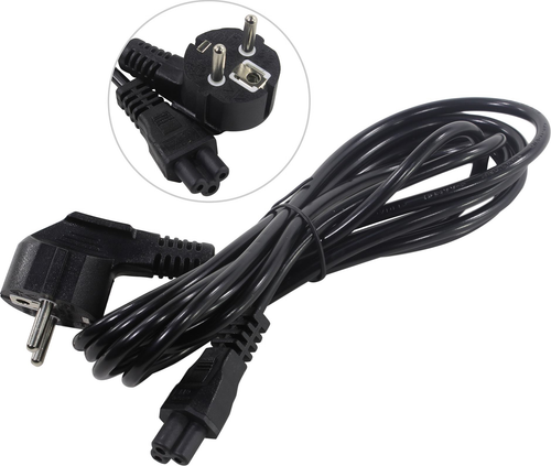 ExeGate PC5-3P &lt;EP280680RUS&gt; Кабель IEC-320-C5 - розетка 220V 3м Европейский стандарт, Г-образный