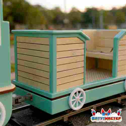 Рельсовый аттракцион для детей «Бирюзовый мечтатель», 4 кабинки 7 мест