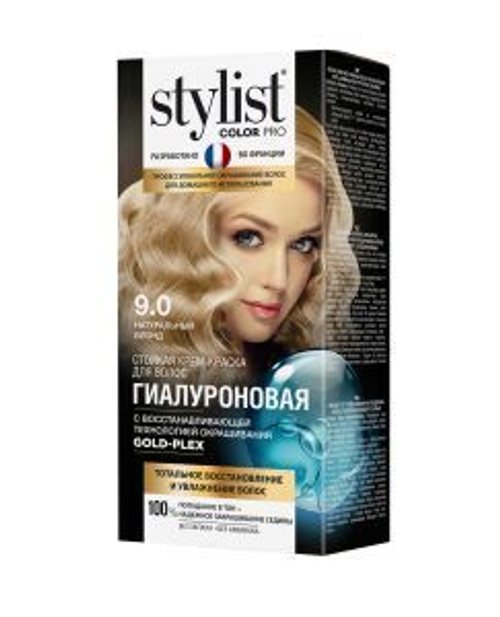 Global Bio Cosmetic Стойкая крем-краска Гиалуроновая STYLIST COLOR PRO Тон 9.0 Натуральный блонд 115 мл