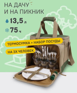 Сумка-холодильник с набором посуды