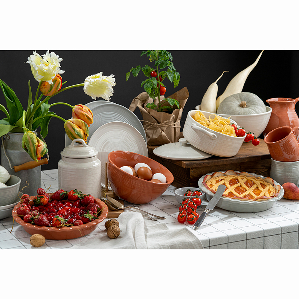 Кастрюля жаропрочная in the village, 1,6 л, светло-бежевая