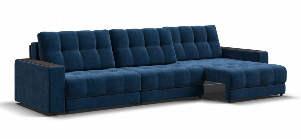 Диван Босс Гранд Велюр Монолит синий