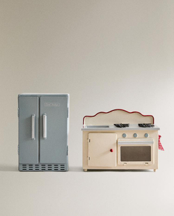 ZARA HOME ДЕТСКИЙ НАБОР ИГРУШЕК "КУХНЯ" ДЛЯ КУКОЛЬНОГО ДОМИКА, КРЕМОВЫЙ