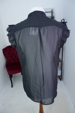 Блузка Ostin в горошек, маркировка XL, визуально 48/50 размер