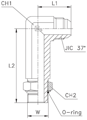 Штуцер FRM90 JIC 7/8 (удлин.)