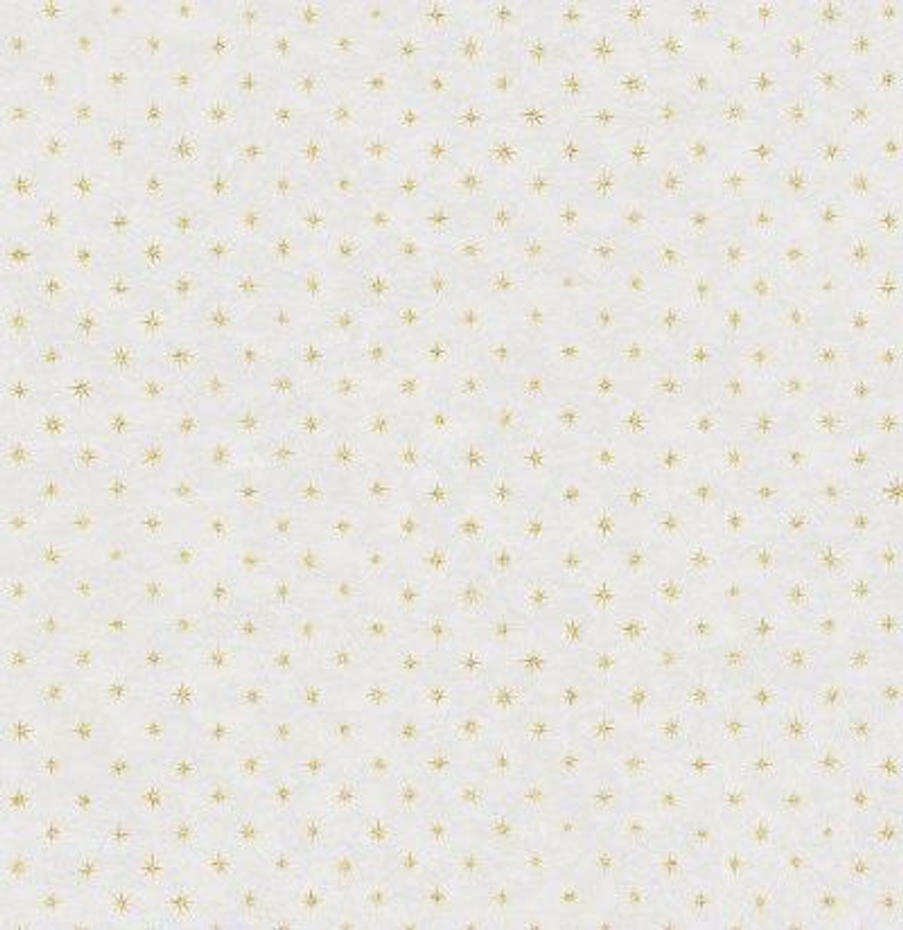 Мелкораппортный дизайн. Стилизованные звездочки с нанесением металлизированных чернил с блестками.