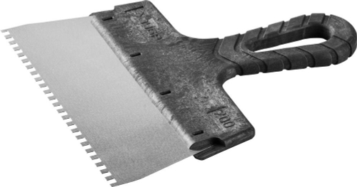 Шпатель ЗУБР ″Мастер″ ФАСАДНЫЙ, нержавеющее полотно, 200мм, зуб 4х4мм