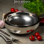 Миска Jolly Kitchen нержавеющая сталь, двойные стенки, глянцевая, 21 см